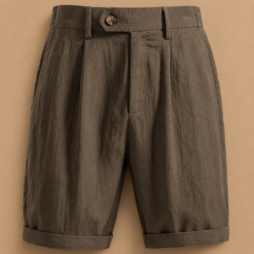 ROAN | PANTALONES CORTOS DE ALGODÓN Y LINO