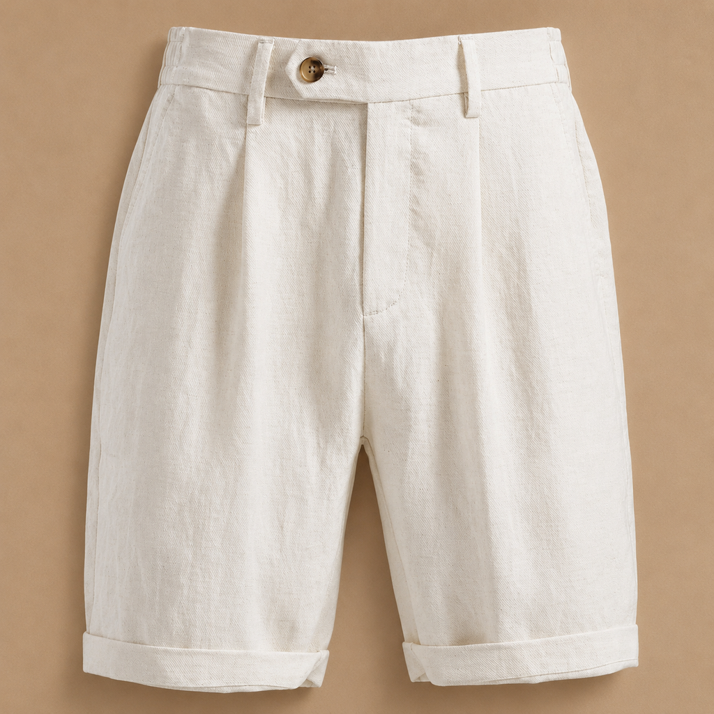 ROAN | PANTALONES CORTOS DE ALGODÓN Y LINO