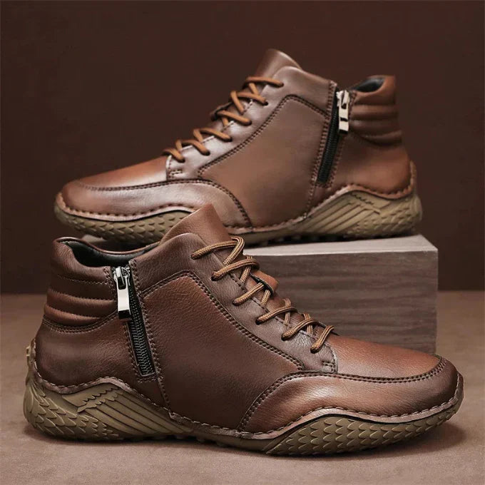BOTAS DE MEDIA CAÑA EN CUERO