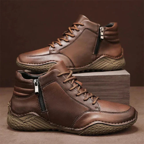 BOTAS DE MEDIA CAÑA EN CUERO