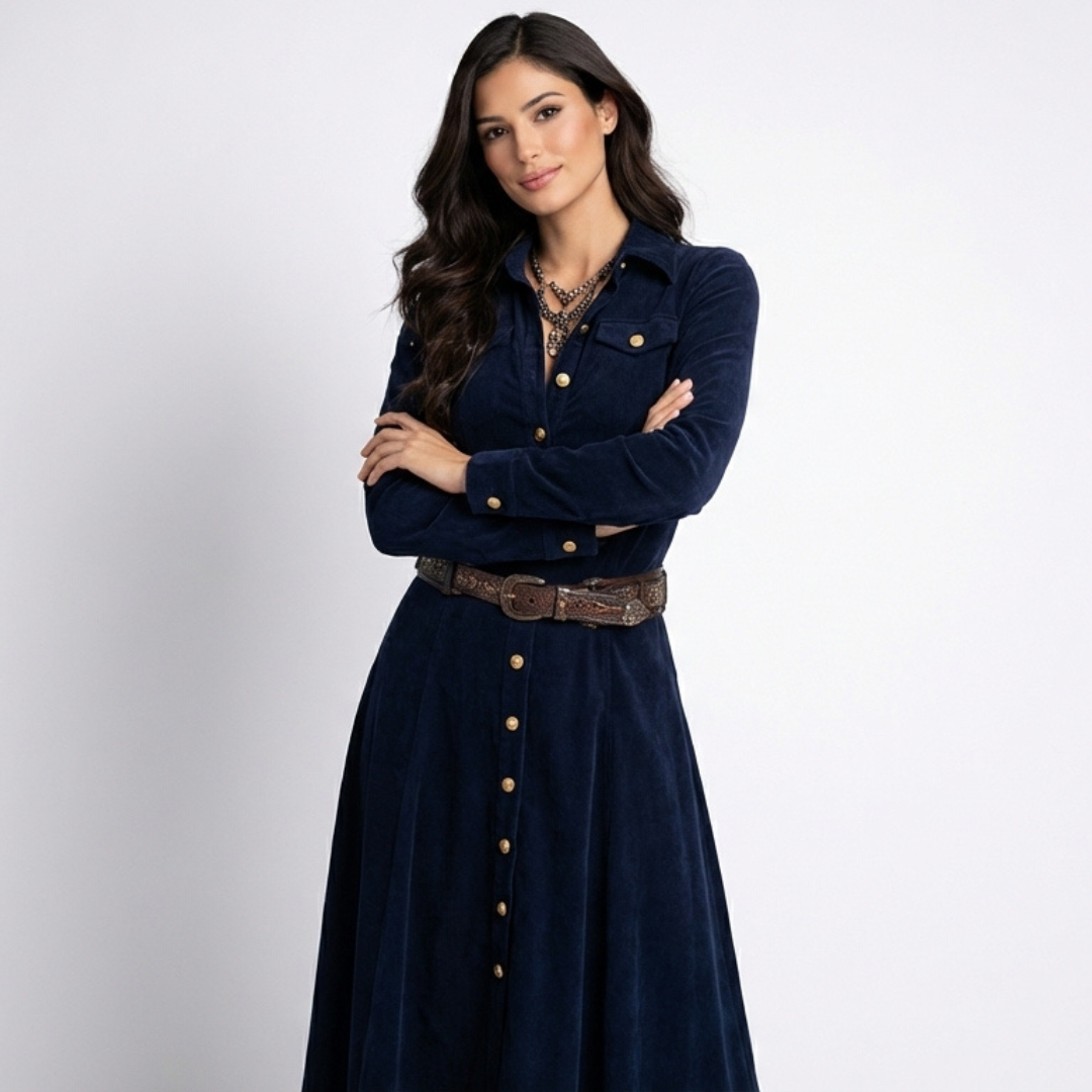 VESTIDO LARGO CON BOTONES