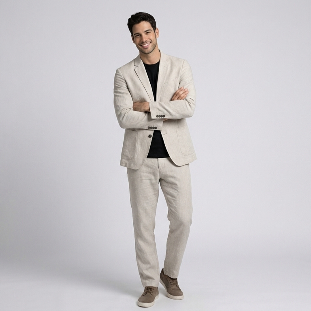 TRAJE DE LINO PREMIUN CORTE CLASICO