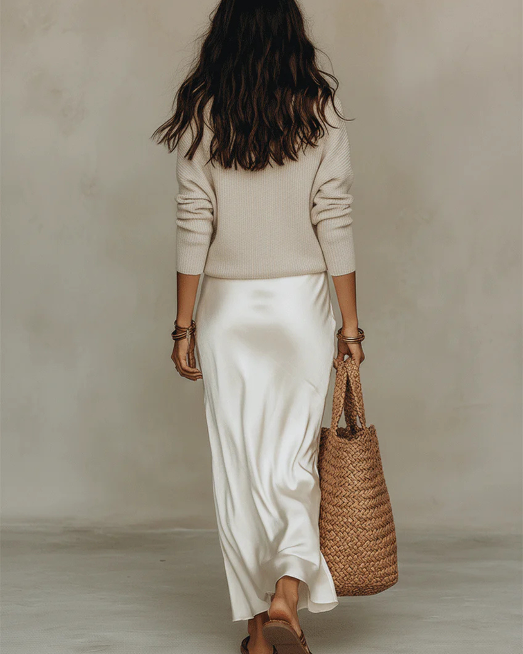 VESTIDO SATINADO CON SUETER INCLUIDO