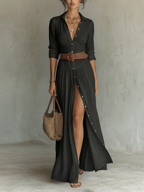 Abito Maxi Lungo in Lino per Donna