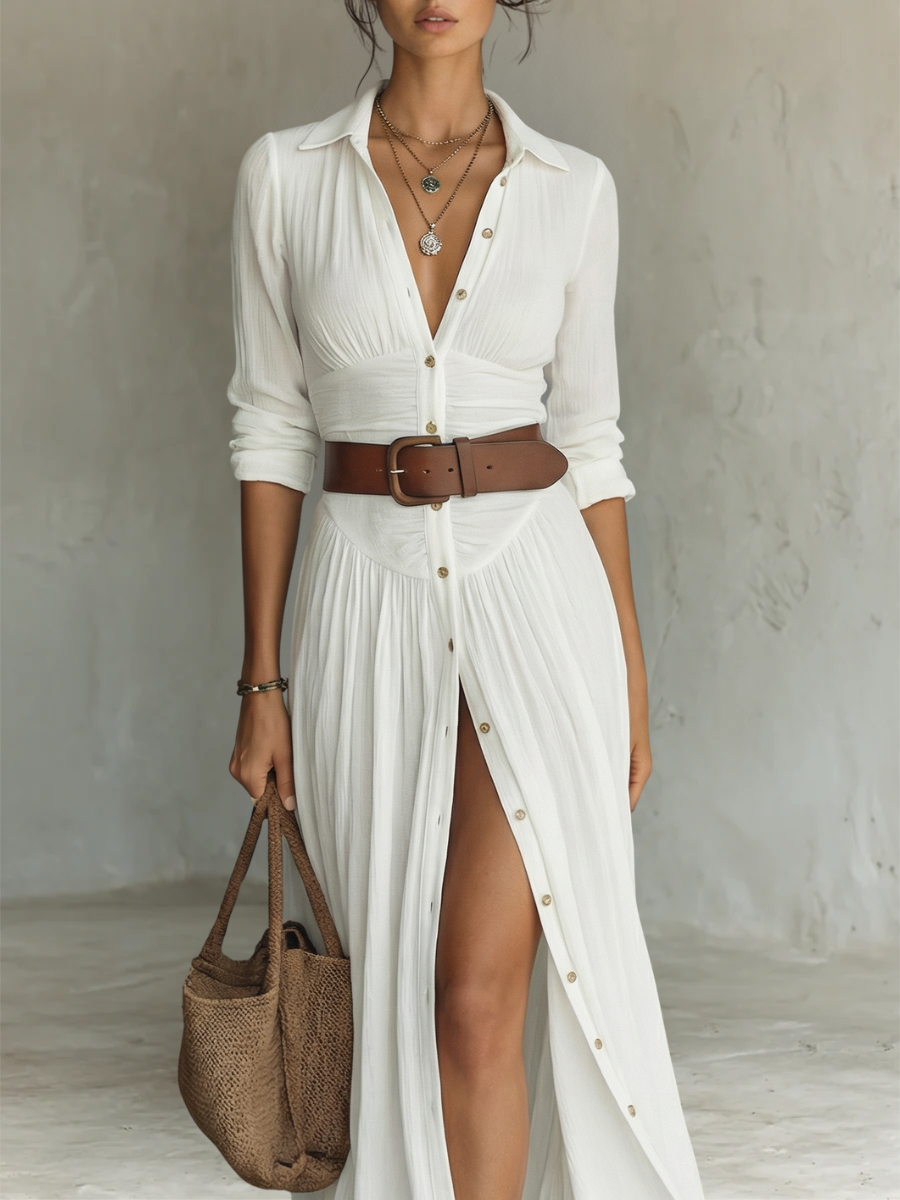 Abito Maxi Lungo in Lino per Donna