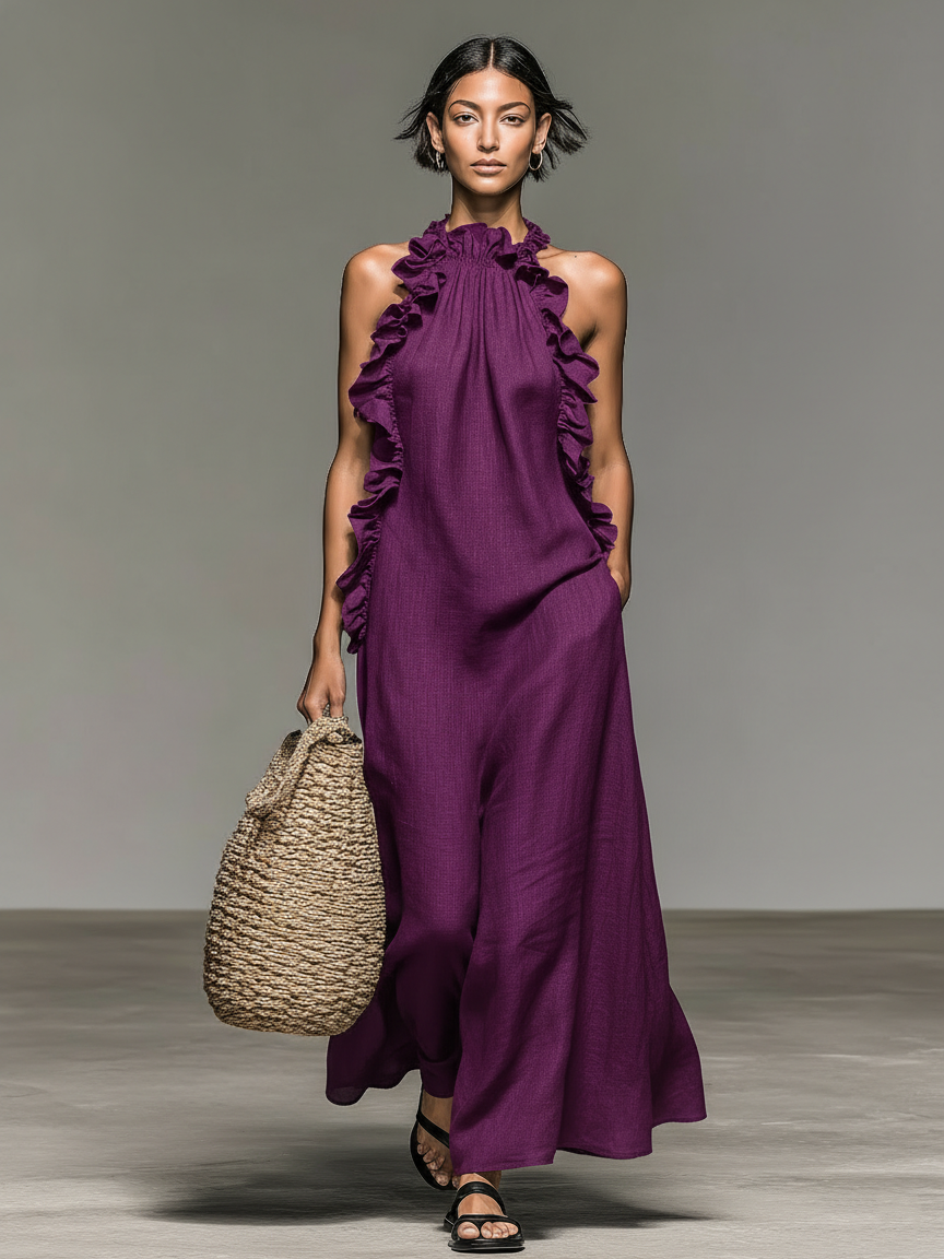 LUA | VESTIDO MAXI CON BOLSILLOS