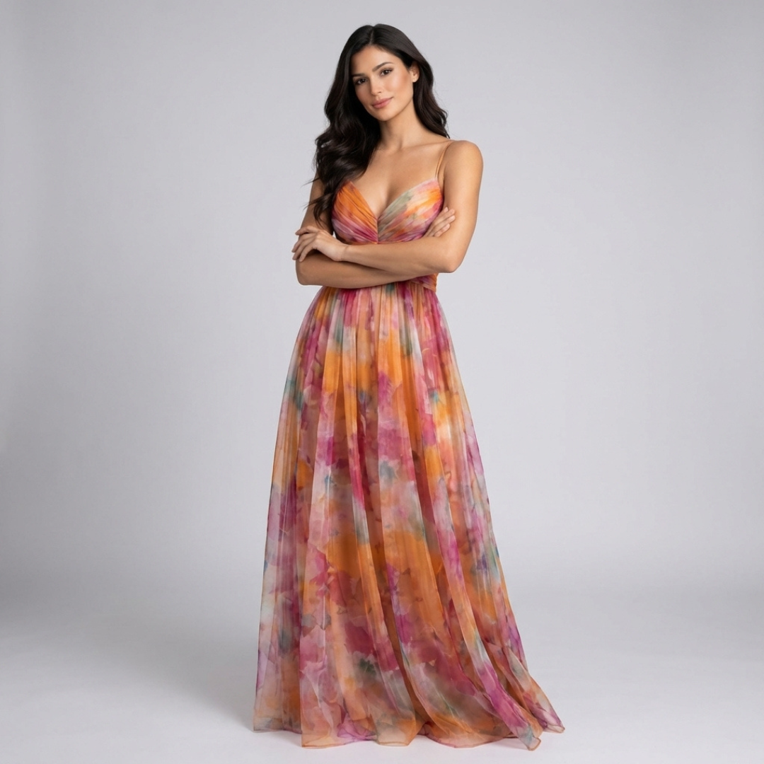 VESTIDO CON ESTAMPA FLORAL