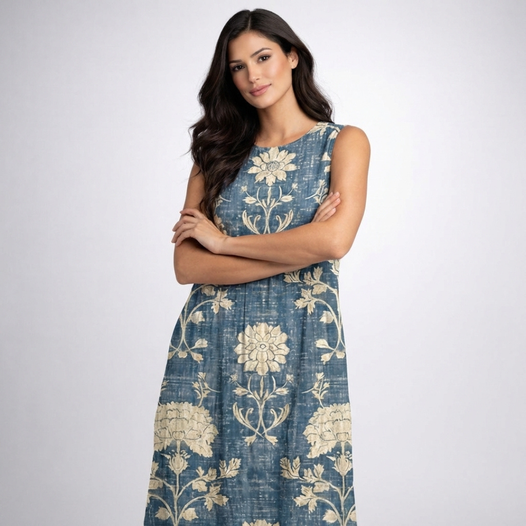 VESTIDO MIDI FLORAL