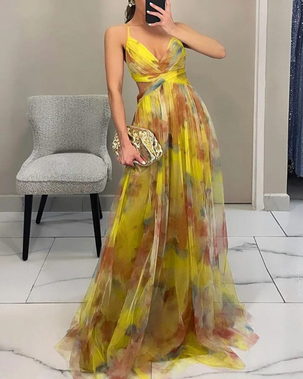 VESTIDO CON ESTAMPA FLORAL