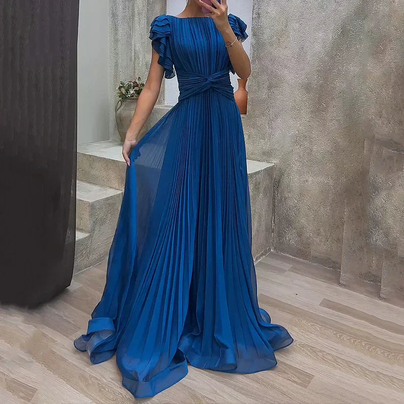 VESTIDO DE NOCHE PLISADO