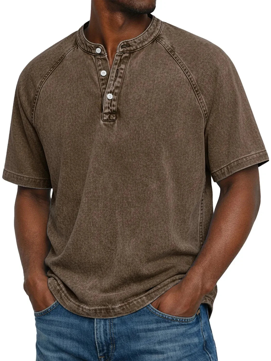 CAMISETA VINTAGE ABOTONADA PARA HOMBRE
