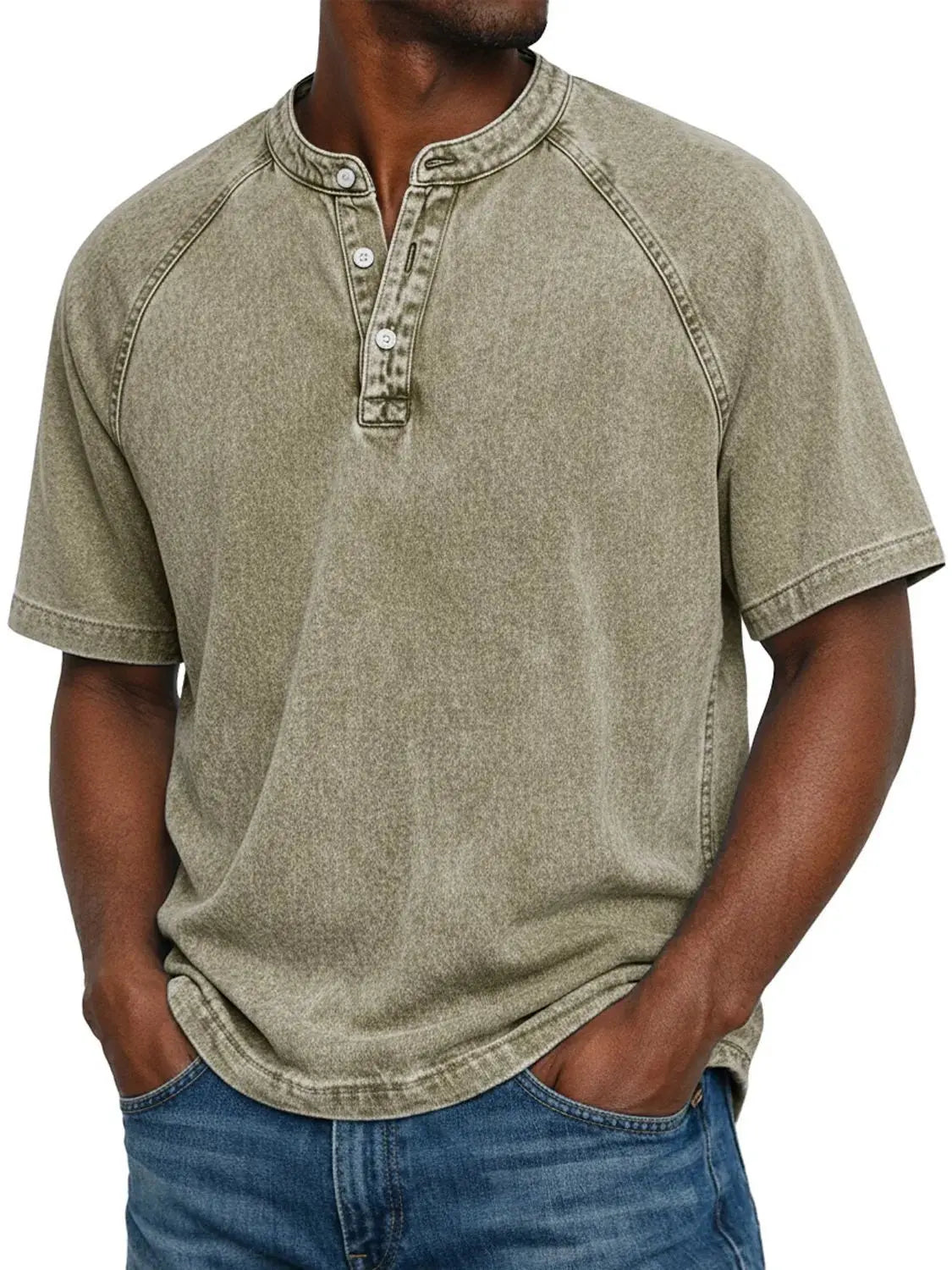 CAMISETA VINTAGE ABOTONADA PARA HOMBRE