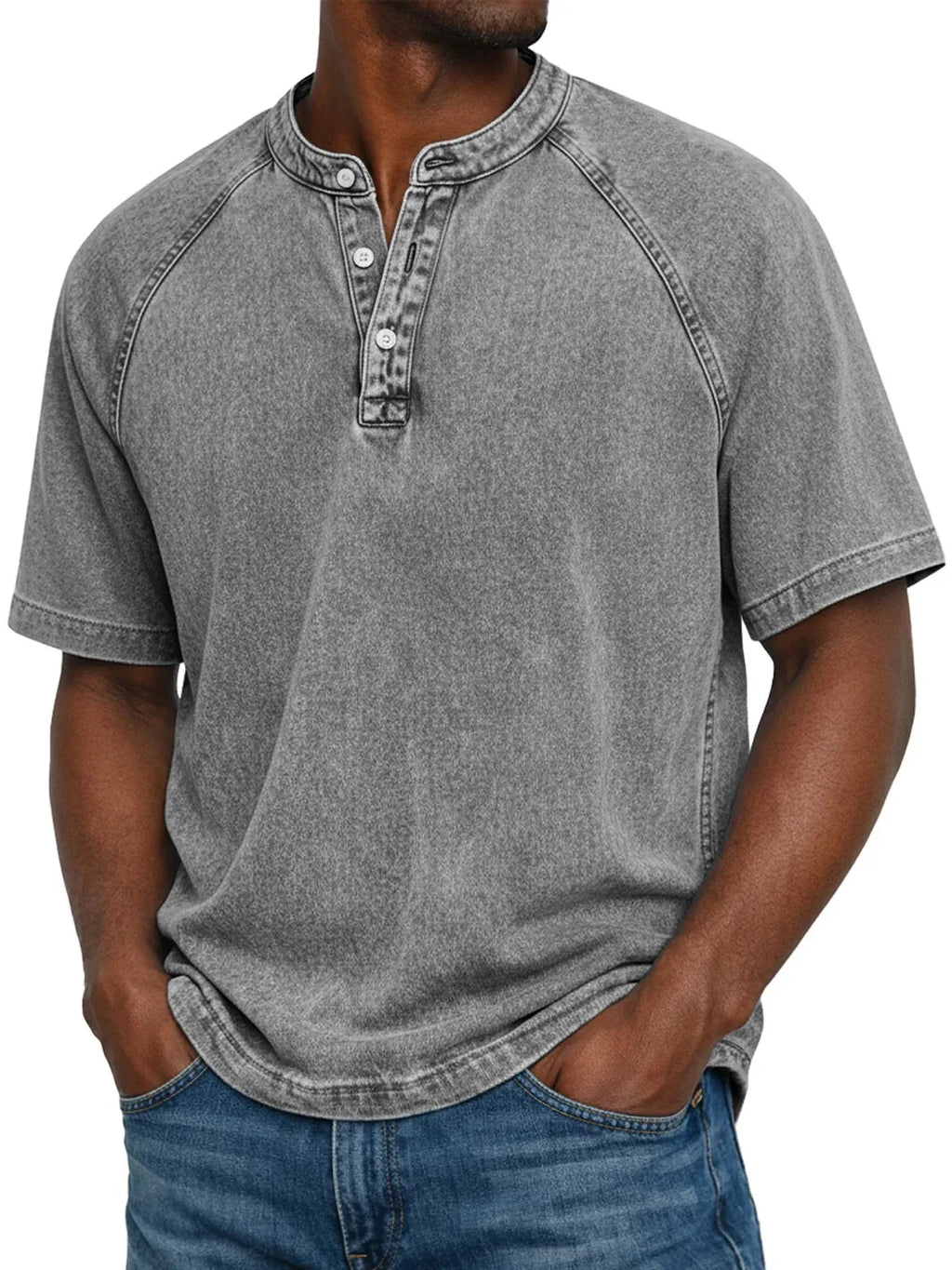 CAMISETA VINTAGE ABOTONADA PARA HOMBRE