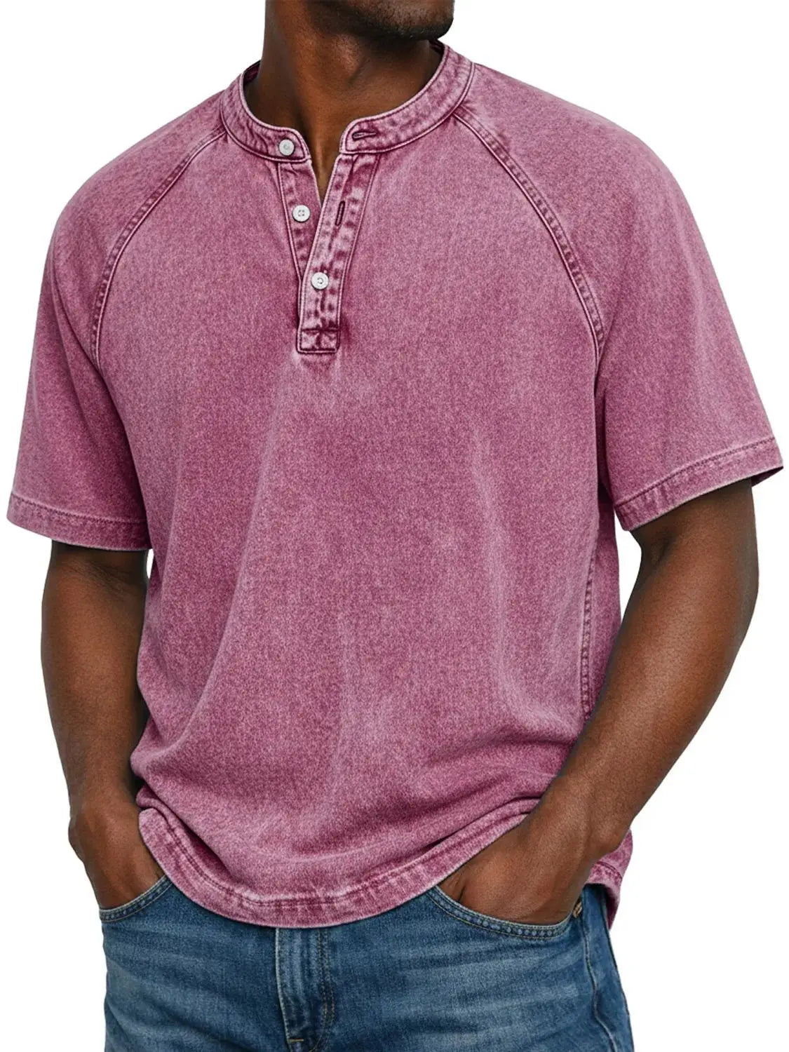 CAMISETA VINTAGE ABOTONADA PARA HOMBRE