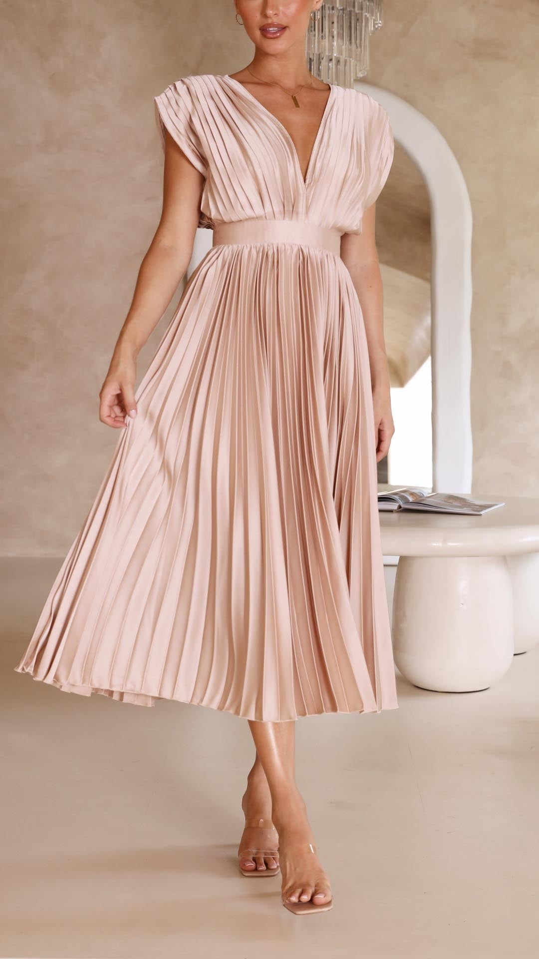 VESTIDO PLISADO ELEGANTE