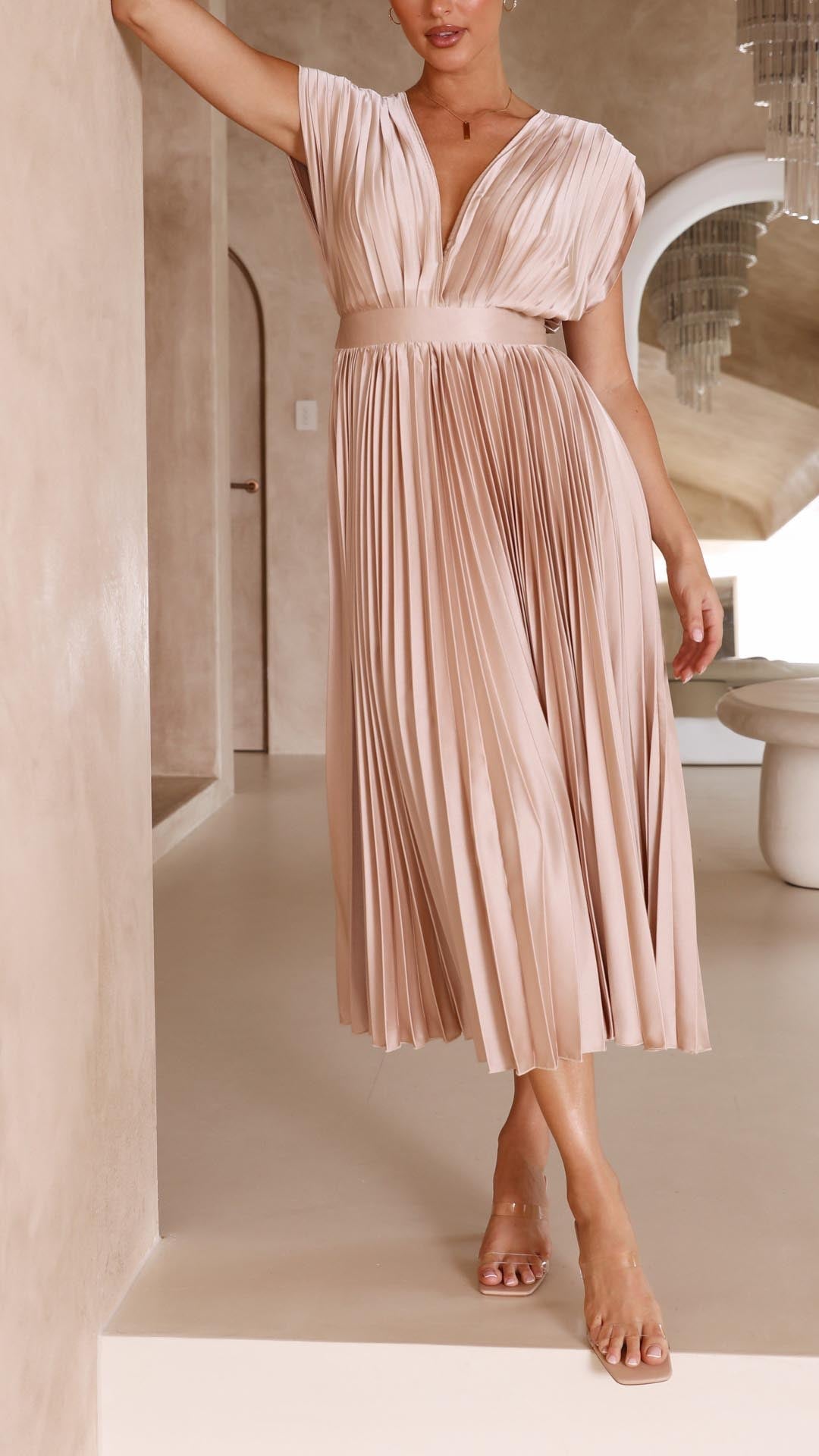 VESTIDO PLISADO ELEGANTE