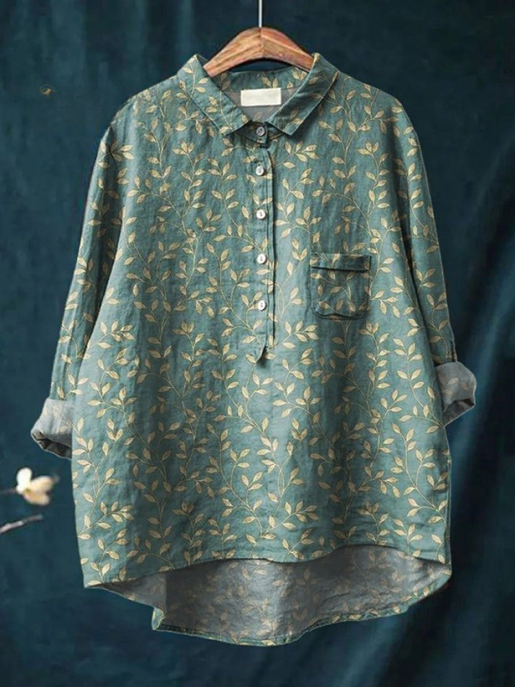CAMISA DE LINO ESTAMPADA