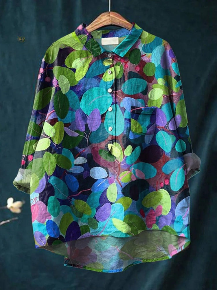 CAMISA DE LINO ESTAMPADA