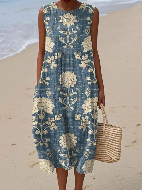 VESTIDO MIDI FLORAL