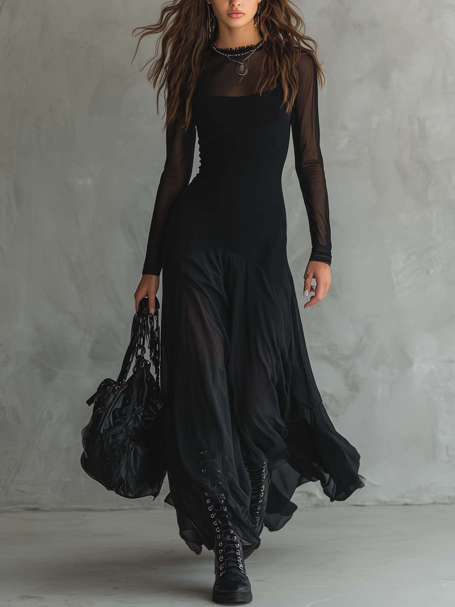 VESTIDO LARGO CON ENCANTO ETÉREO