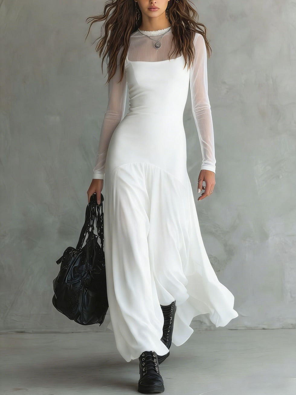 VESTIDO LARGO CON ENCANTO ETÉREO