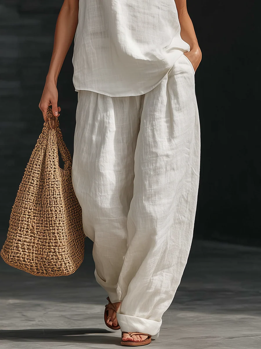 CONJUNTO SIN MANGAS CON PANTALONES ANCHOS