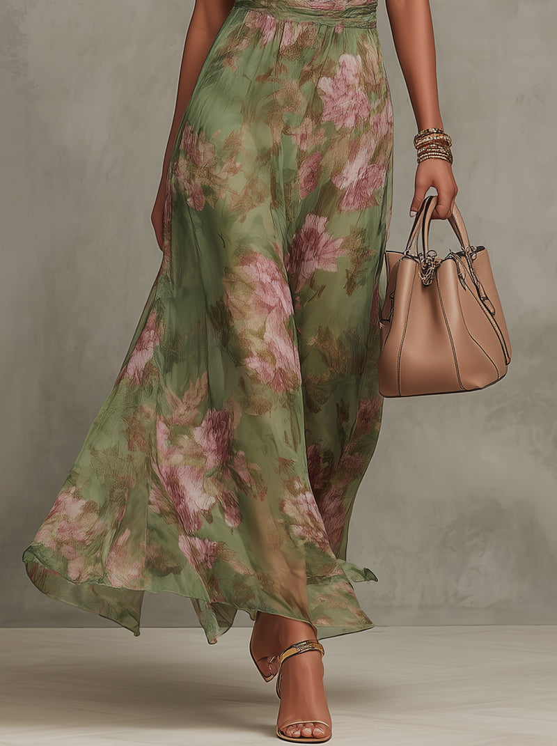 VESTIDO ELEGANTE CON ESTAMPADO FLORAL