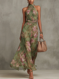 VESTIDO ELEGANTE CON ESTAMPADO FLORAL