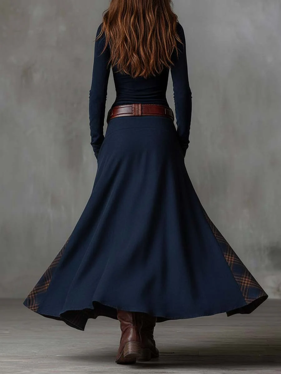 VESTIDO LARGO VINTAGE (INCLUYE CINTURÓN)