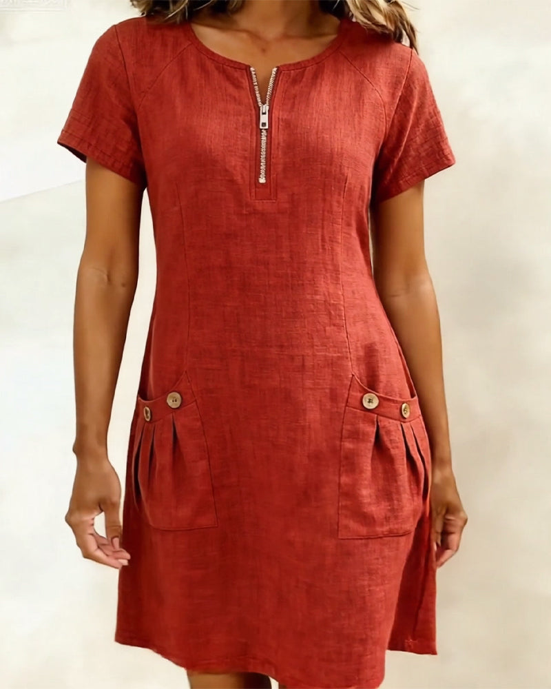 VESTIDO ELEGANTE CON CREMALLERA