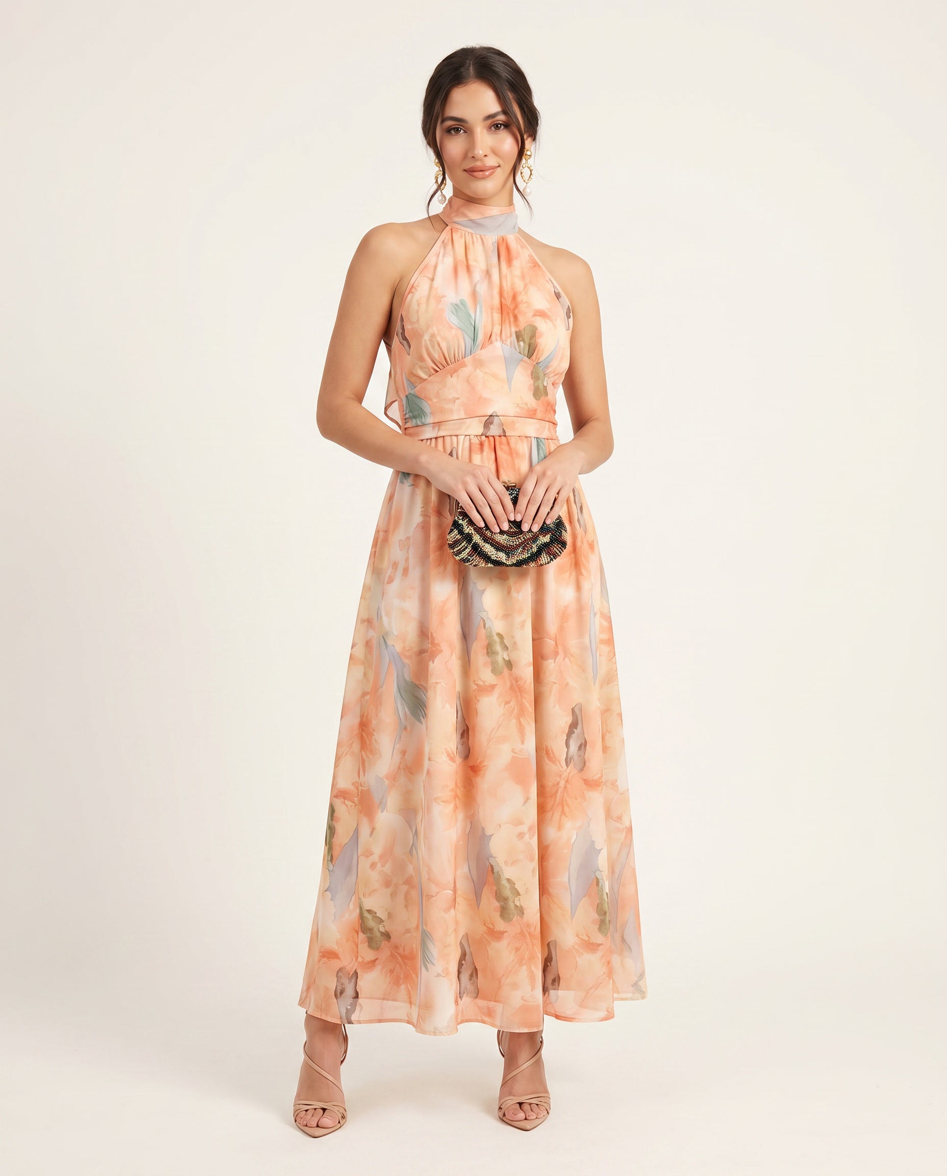 VESTIDO CON ESTAMPADO ARTISTICO