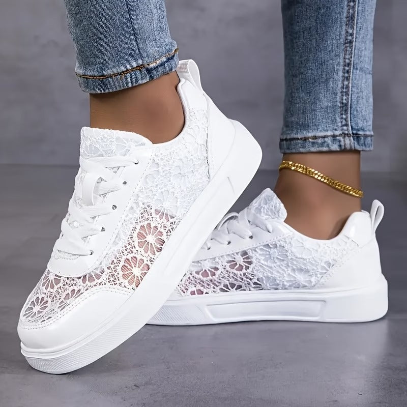ZAPATILLAS DE ENCAJE FLORAL