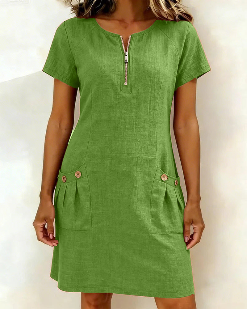 VESTIDO ELEGANTE CON CREMALLERA