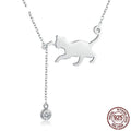 Collar con colgante de gato bonito