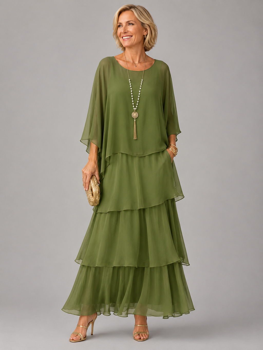 VESTIDO MAXI ELEGANTE Y FLUIDO
