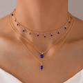 Collar vintage azul dorado