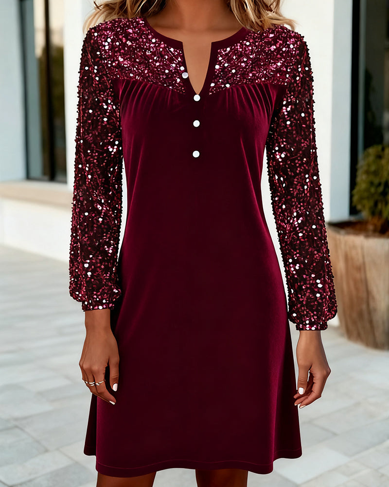 VESTIDO DE TERCIOPELO BRILLANTE