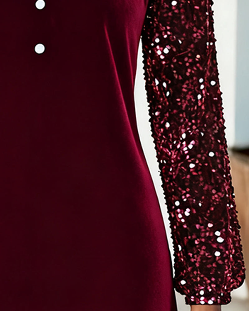 VESTIDO DE TERCIOPELO BRILLANTE