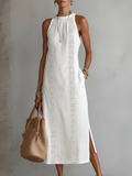 VESTIDO MIDI HOLGADO BORDADO