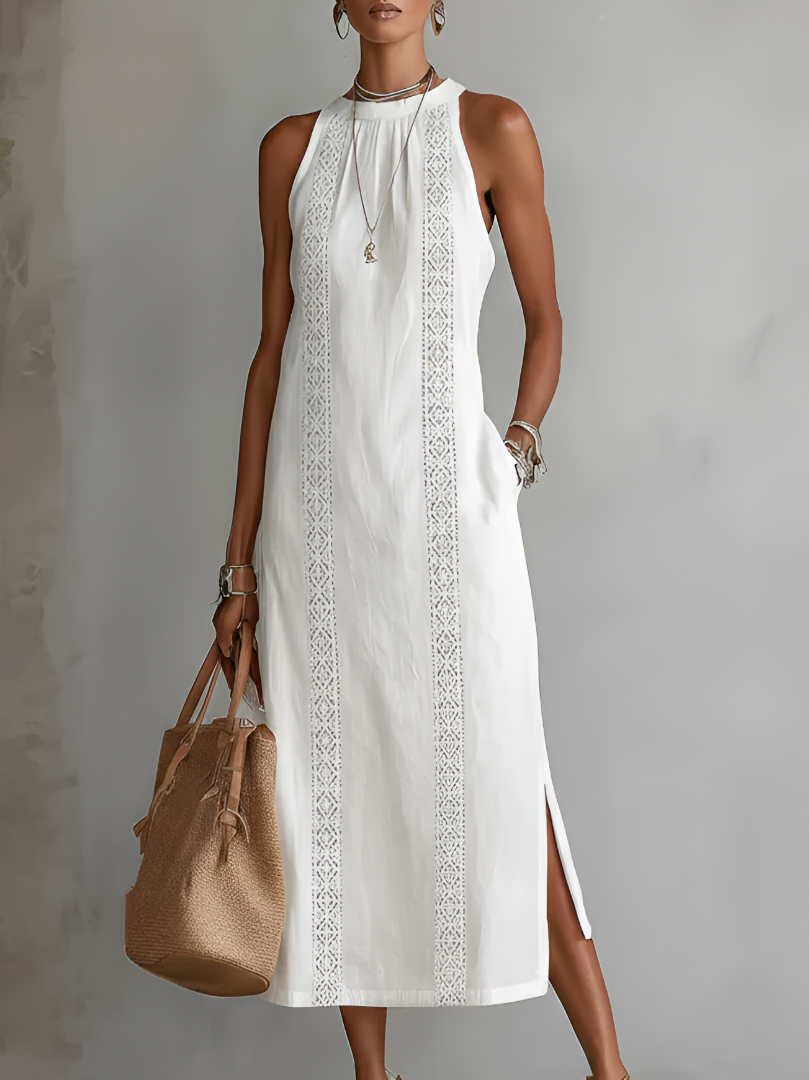 VESTIDO MIDI HOLGADO BORDADO