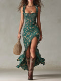 VESTIDO LARGO ESTILO RETRO
