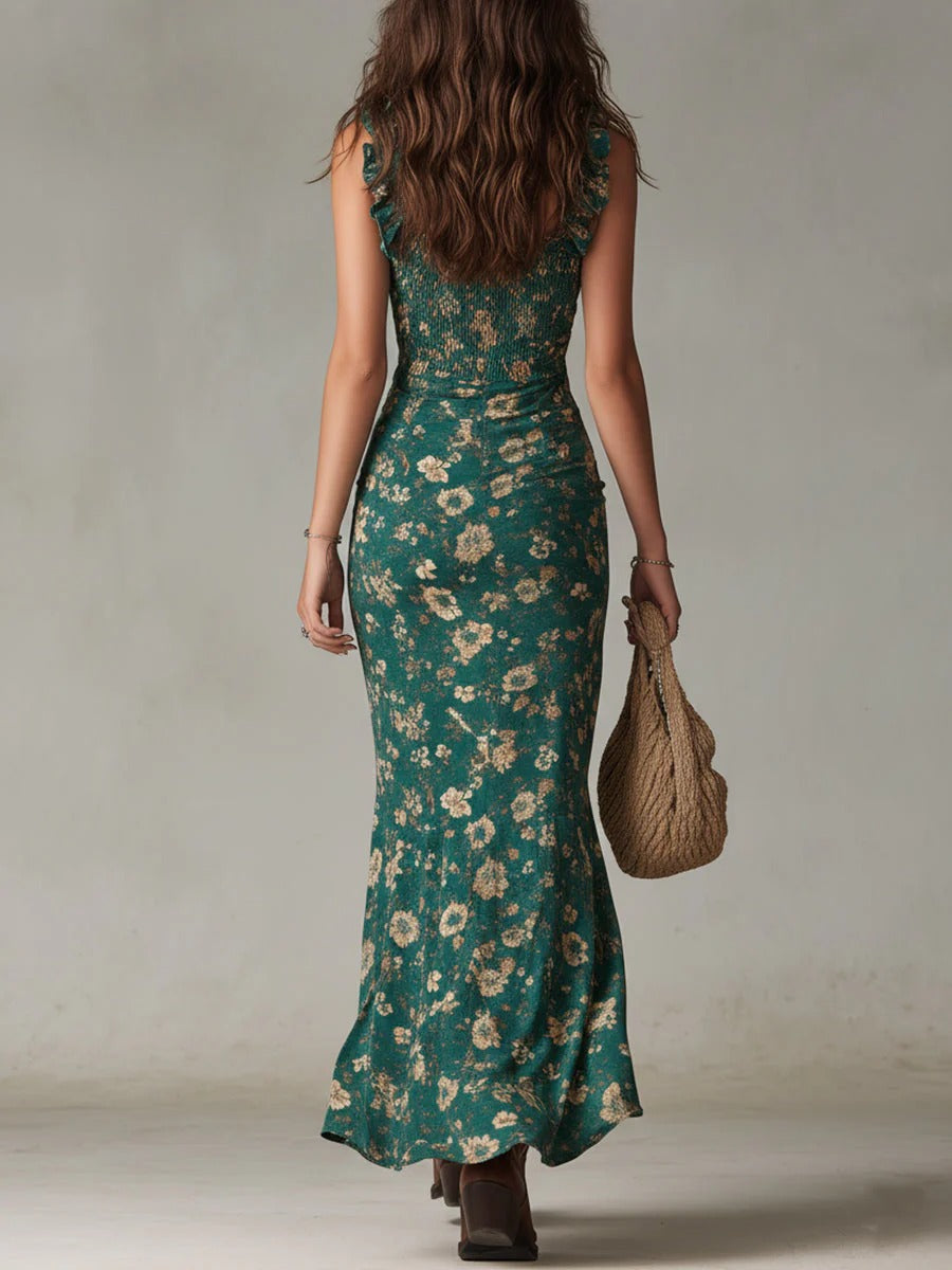 VESTIDO LARGO ESTILO RETRO