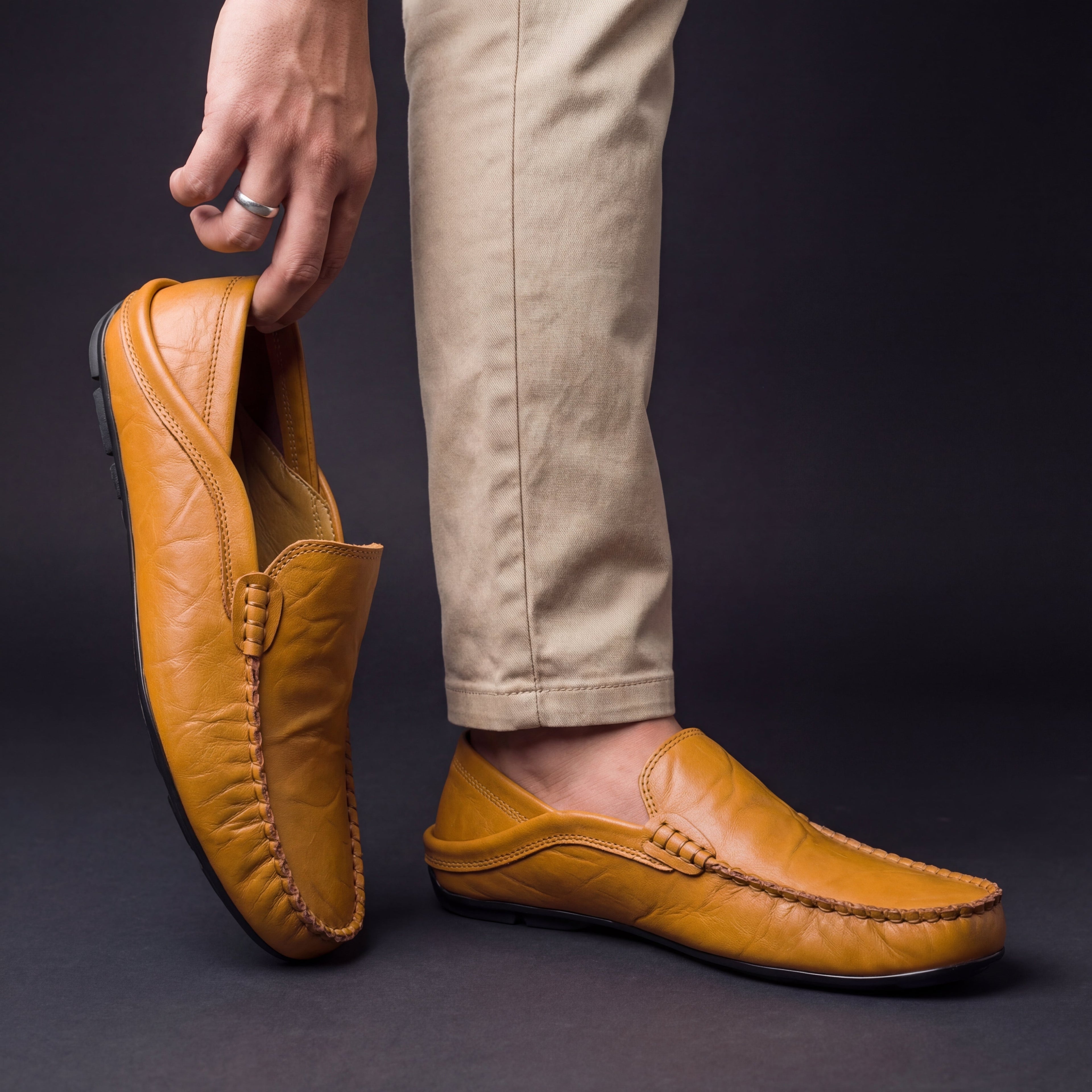 AGUSTIN | MOCASINES DE CUERO PARA HOMBRES