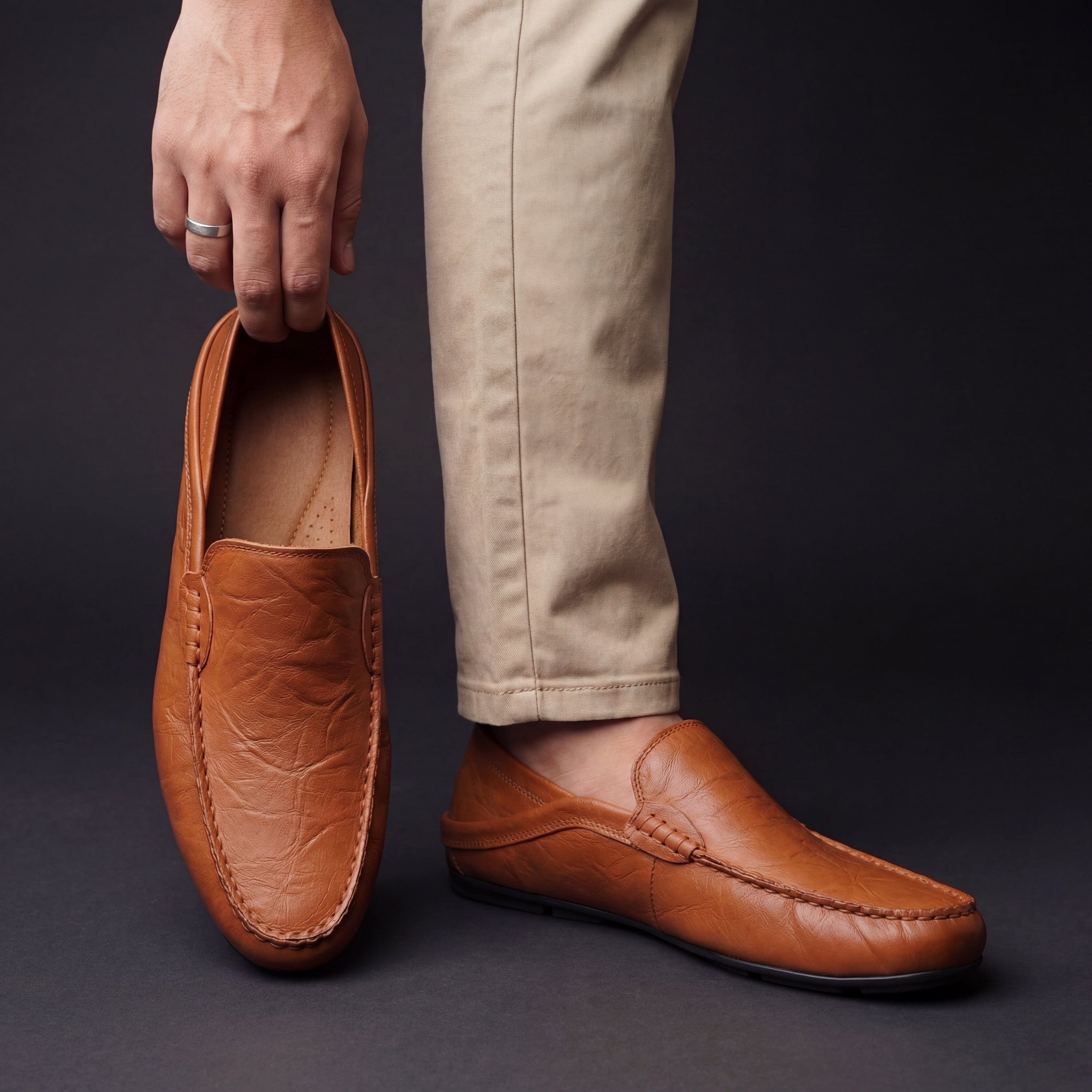 AGUSTIN | MOCASINES DE CUERO PARA HOMBRES