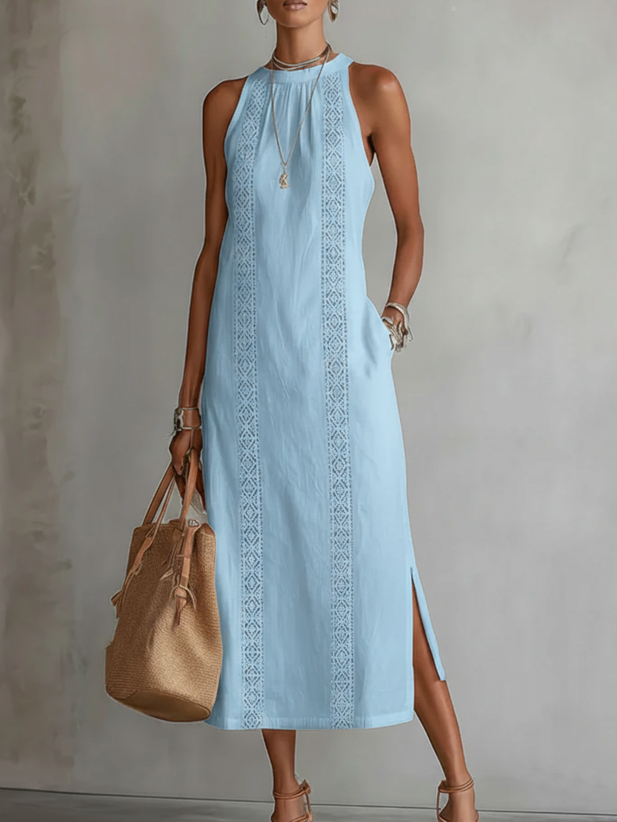 VESTIDO MIDI HOLGADO BORDADO