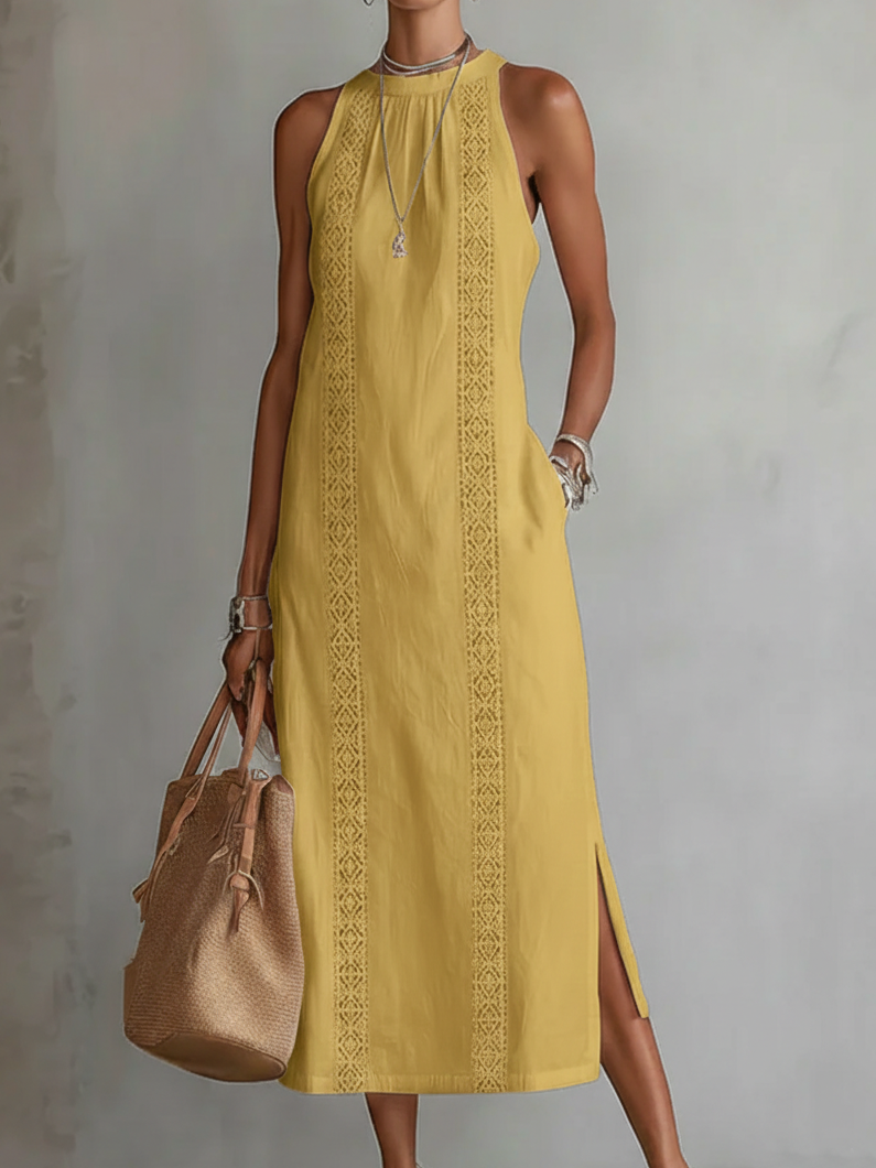 VESTIDO MIDI HOLGADO BORDADO