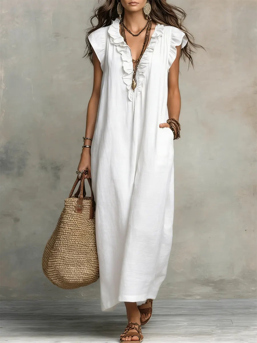 CARMELA | VESTIDO LARGO BOHEMIO