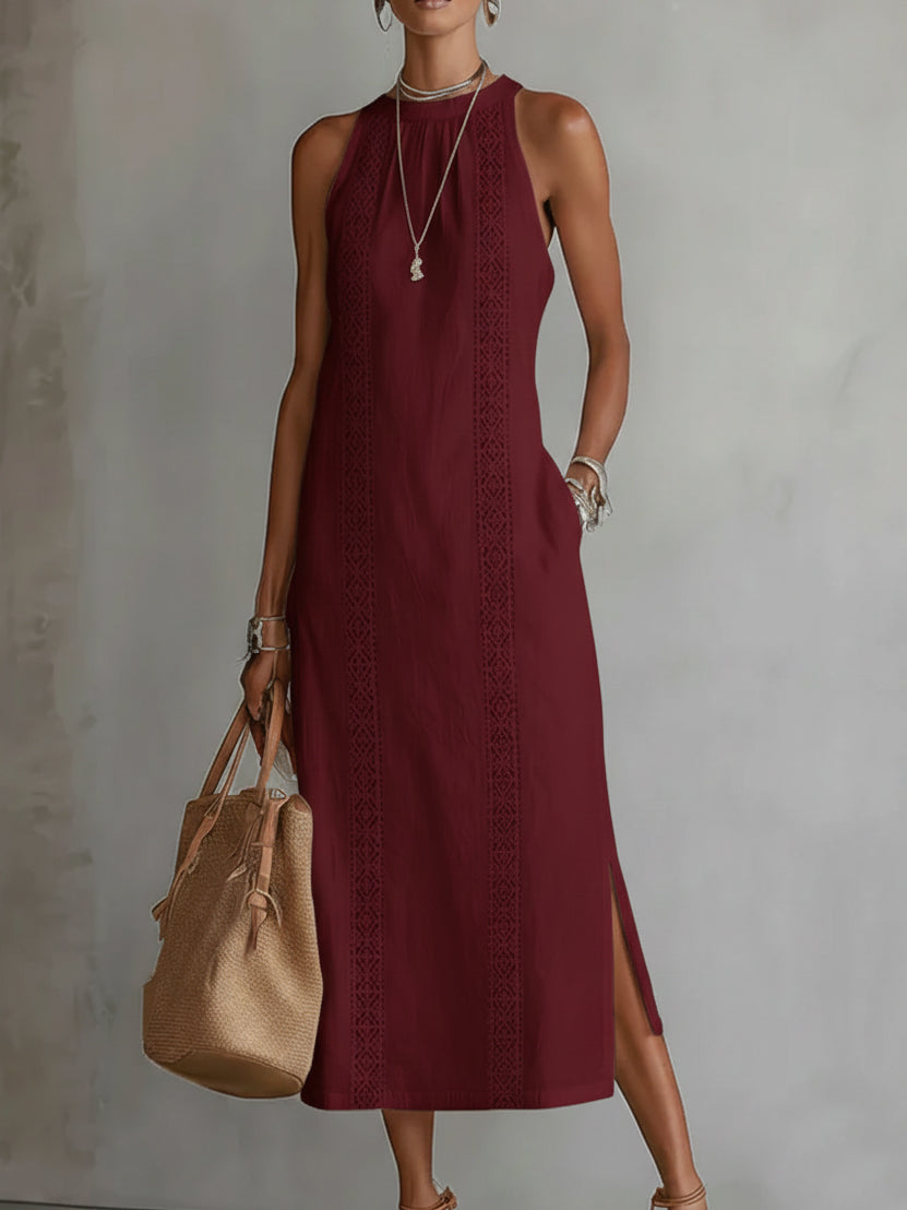 VESTIDO MIDI HOLGADO BORDADO
