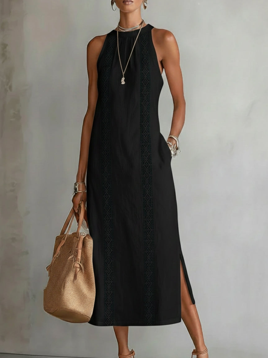 VESTIDO MIDI HOLGADO BORDADO