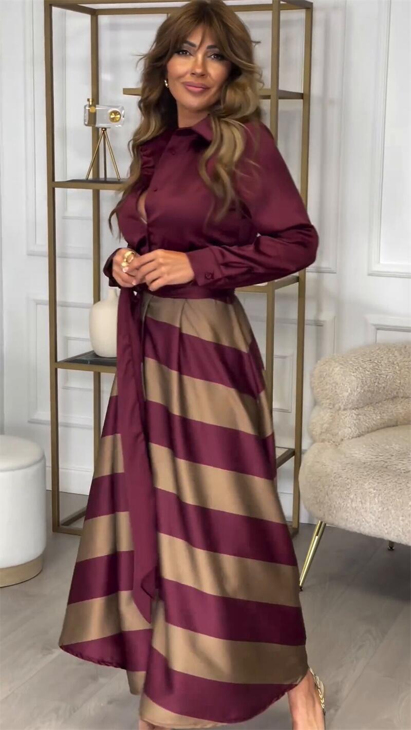 VESTIDO MAXI A RAYAS